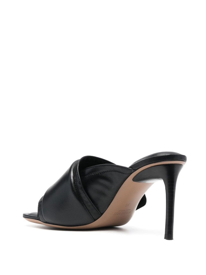 Black Slip On Heels 4