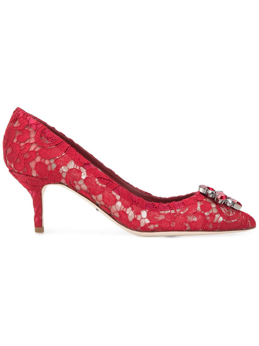 Red Slip On Pumps 1