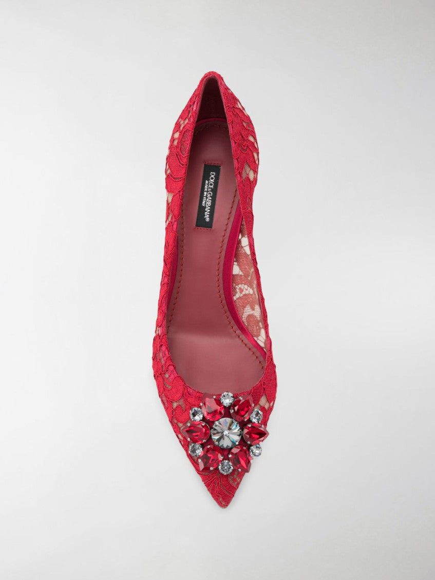 Red Slip On Pumps 5