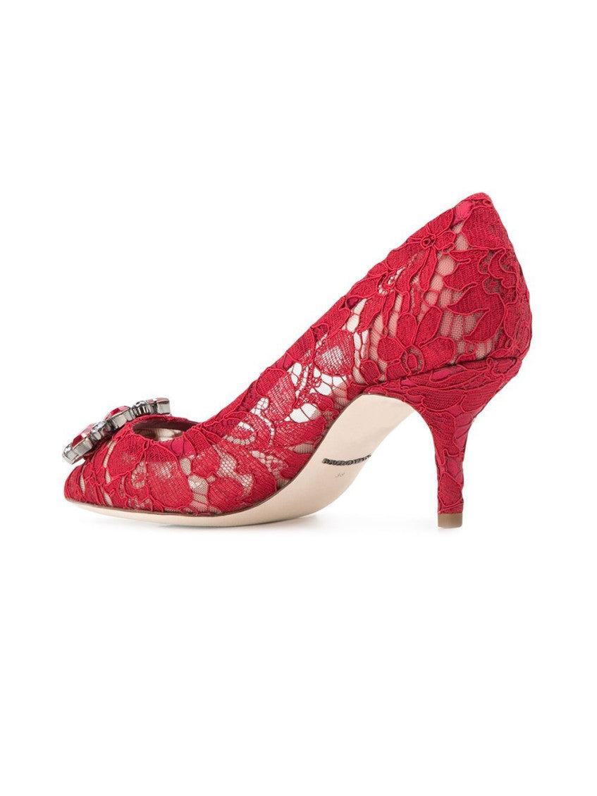 Red Slip On Pumps 8