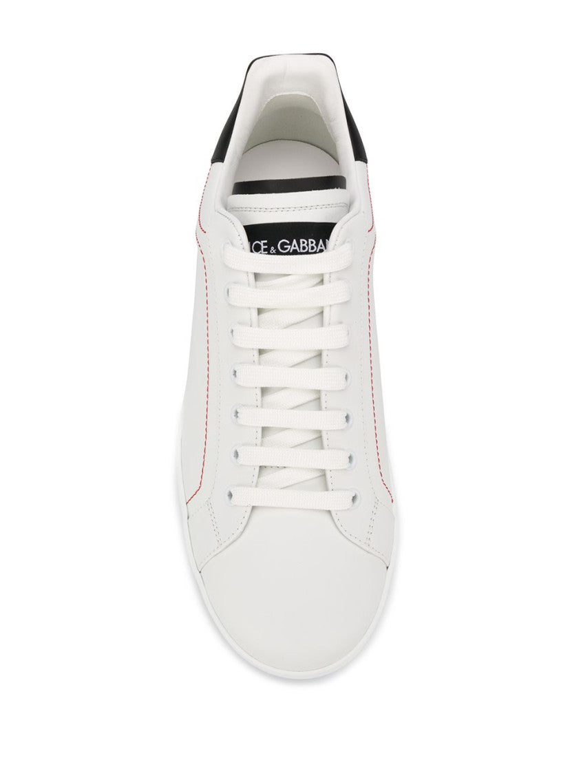 BlackWhite Leather Sneakers 3