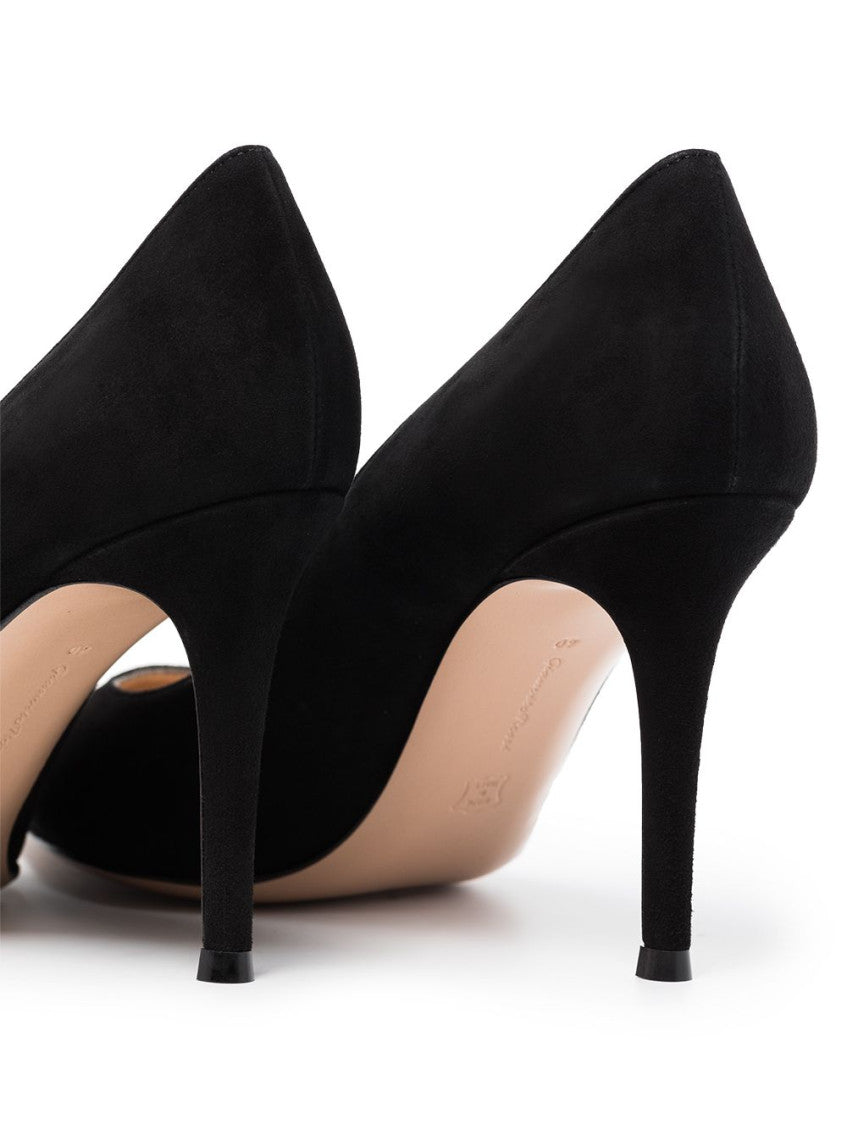 Black Slip On Heels 5
