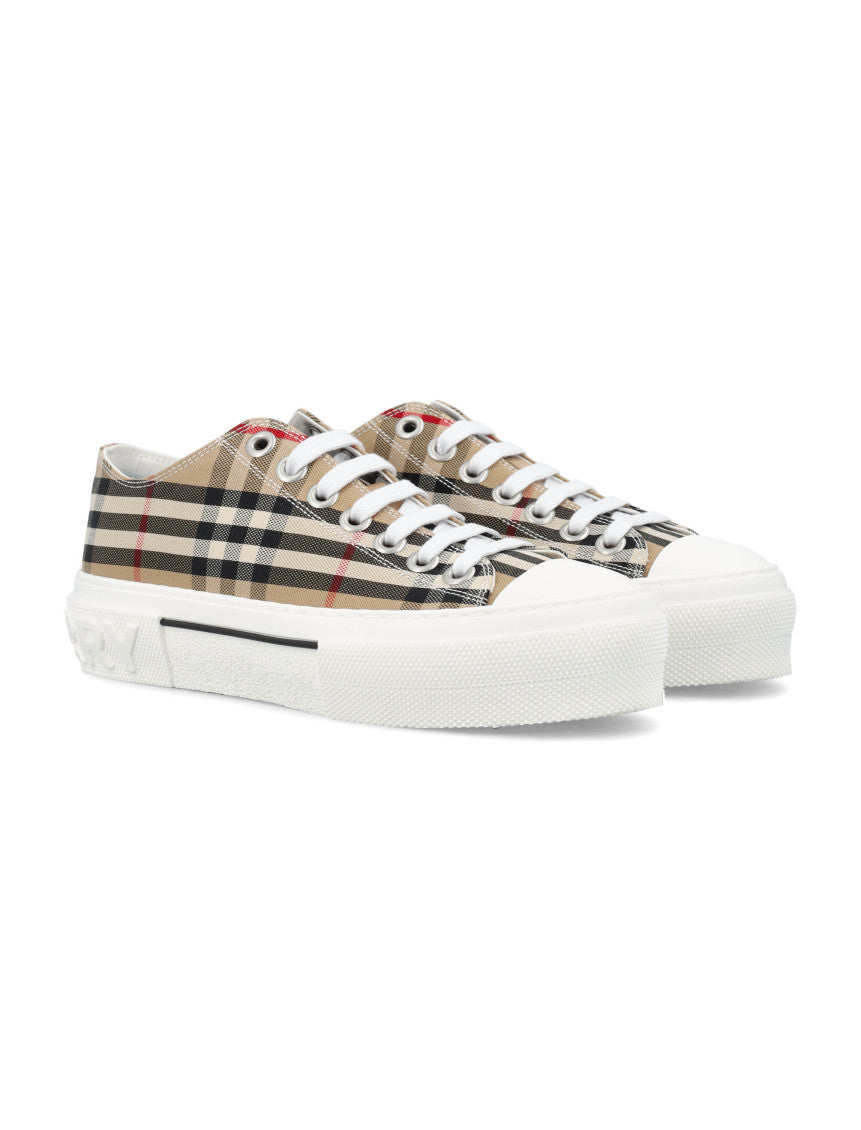 Beige Check Sneakers 2