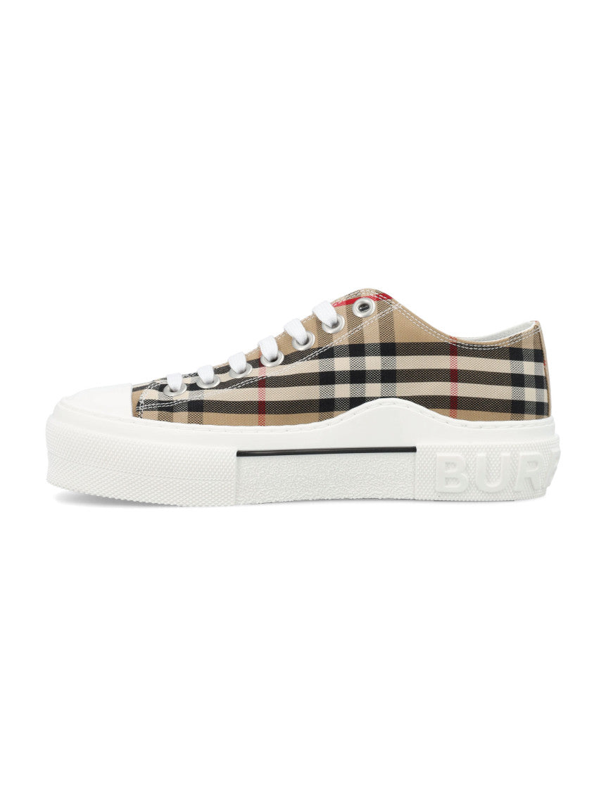 Beige Check Sneakers 3