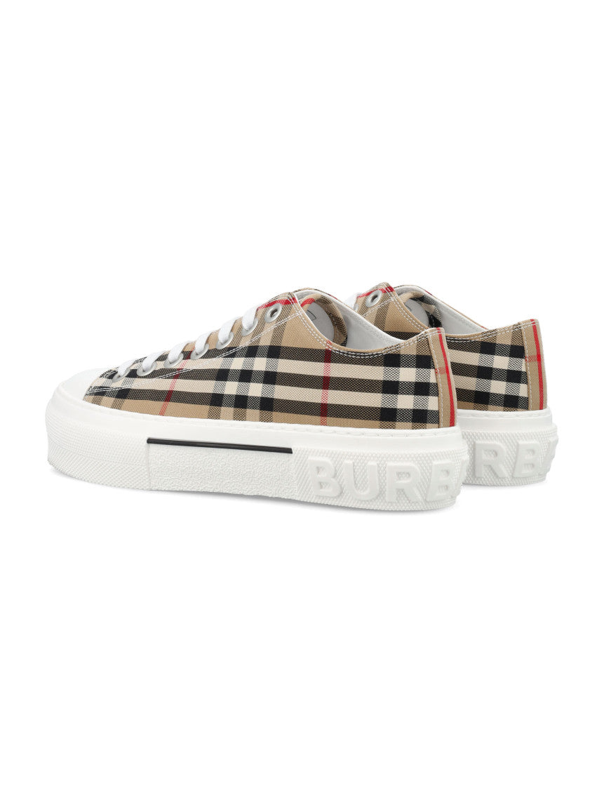 Beige Check Sneakers 4