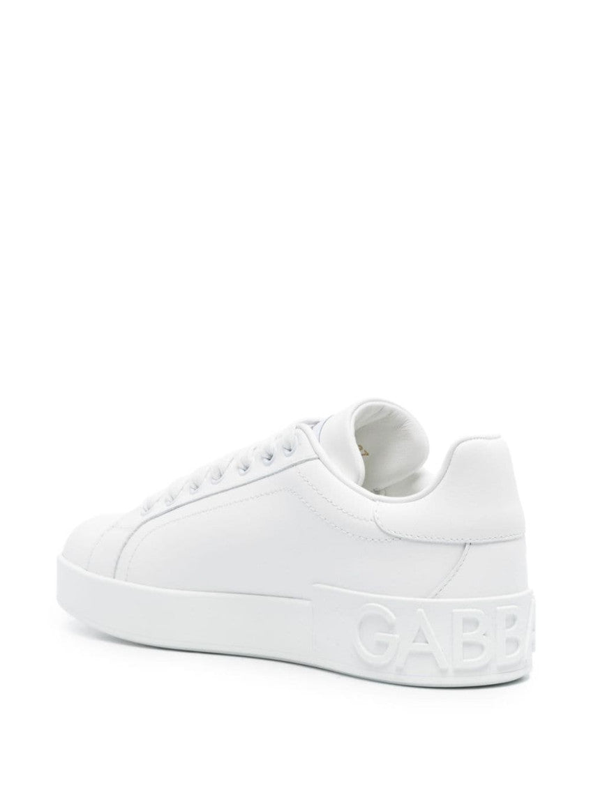 White Portofino Leather Sneakers 4