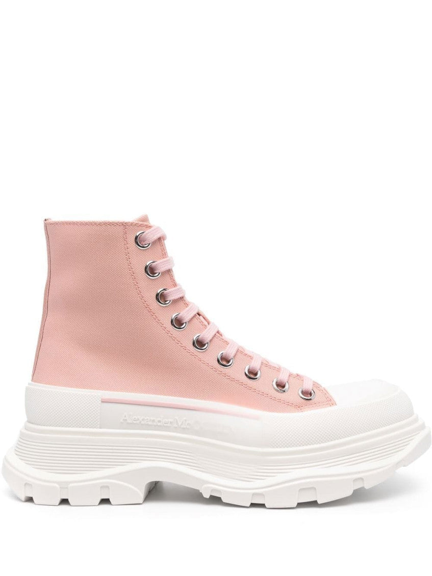 Pink Tread Slick Ankle Boots 1