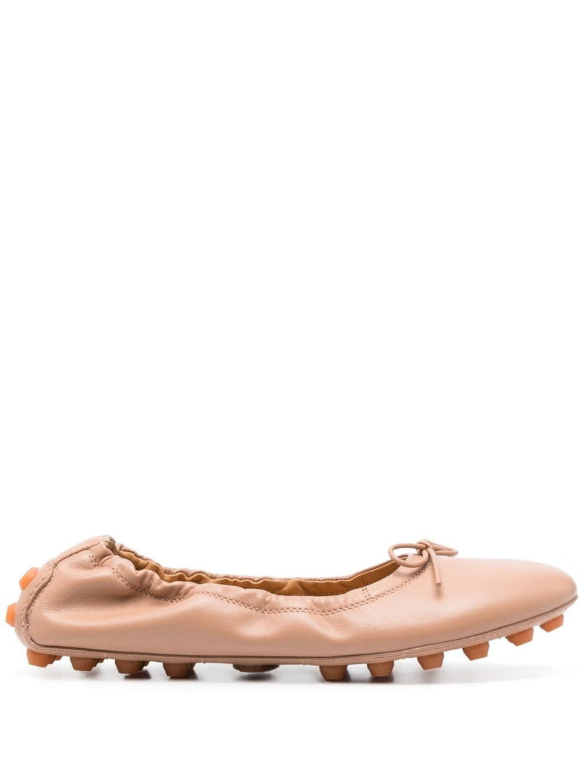 Beige Bubble Ballet Flats 1