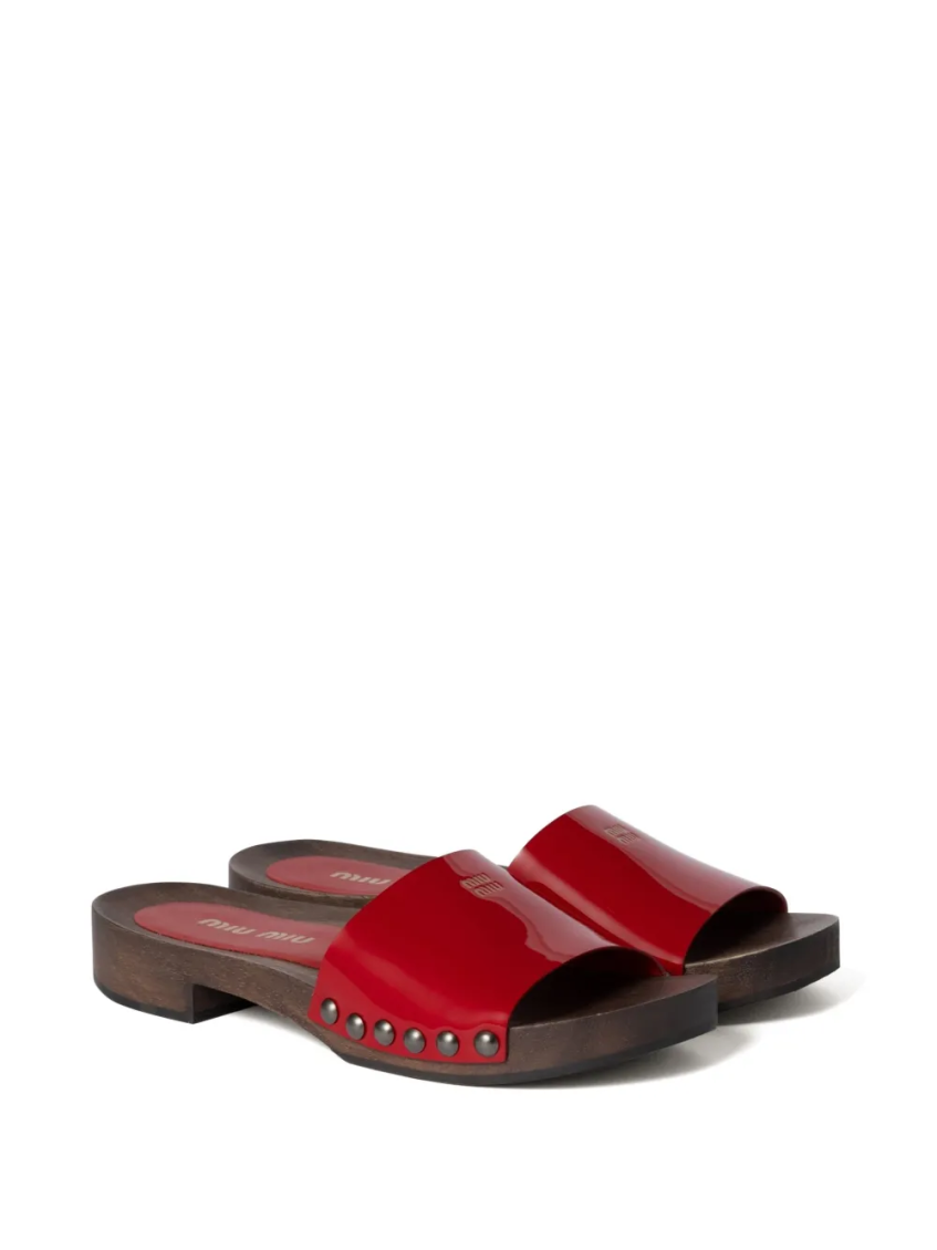 Red Leather Sandals 2