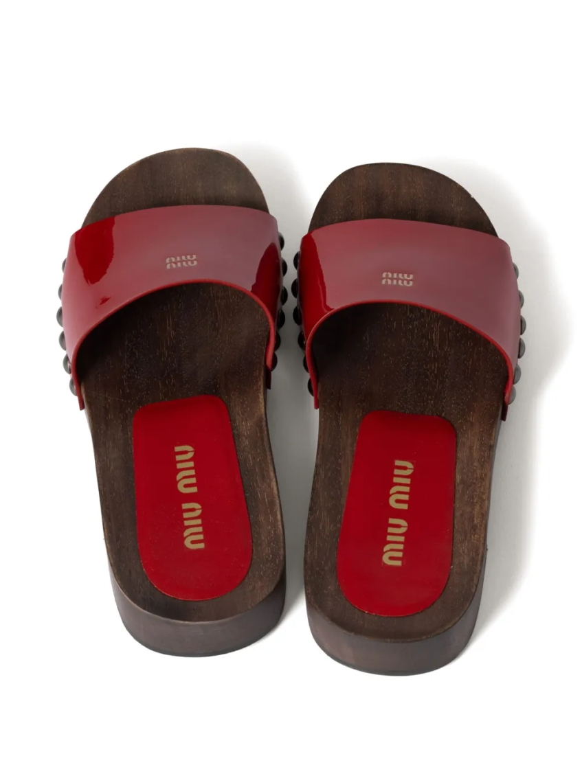 Red Leather Sandals 3