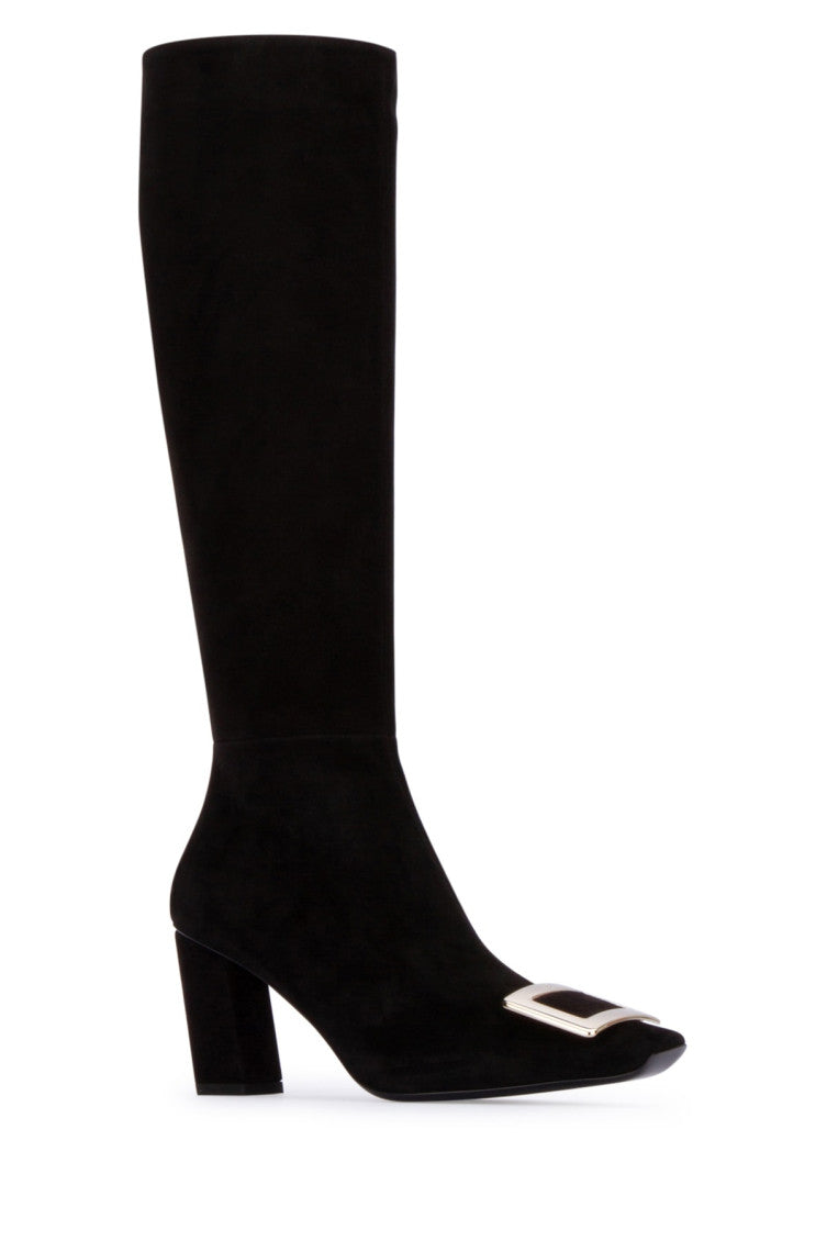 Black Buckle Detailed Boots 2