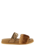 Brown Logo Sandals 1
