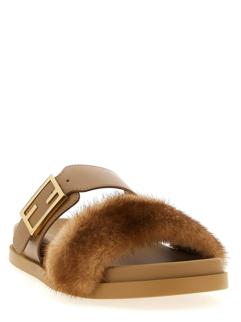 Brown Logo Sandals 2