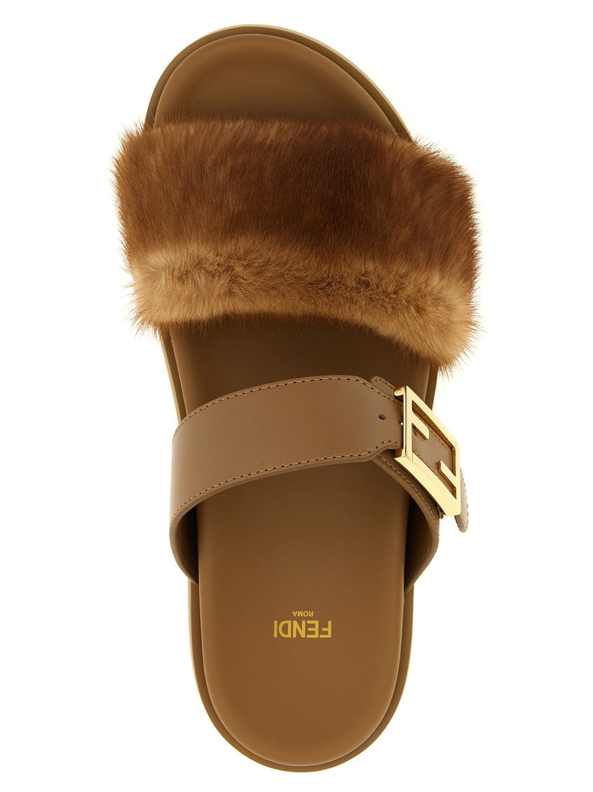 Brown Logo Sandals 4