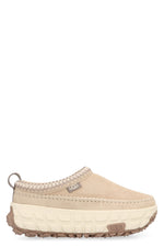 Beige Solid Venture Mules. 1