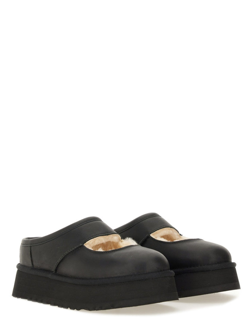 Black Solid Mules 2
