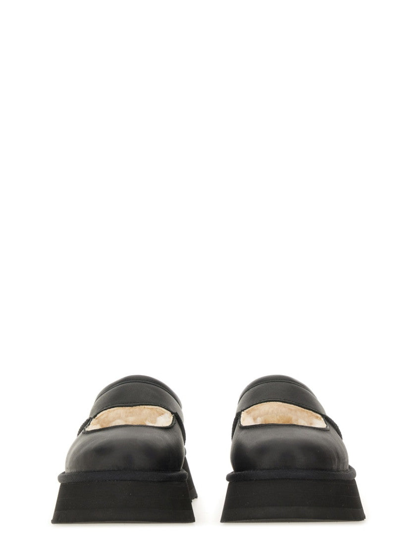 Black Solid Mules 4