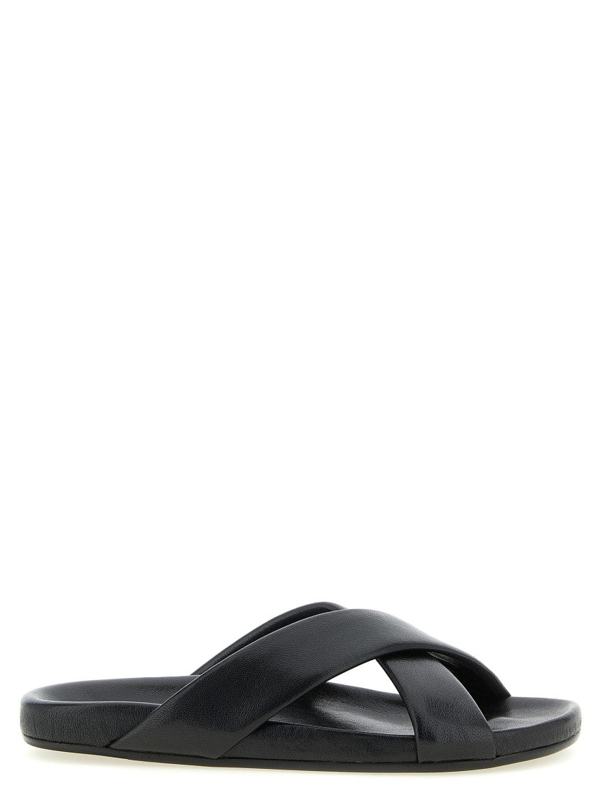 Black Slip On Slides 1