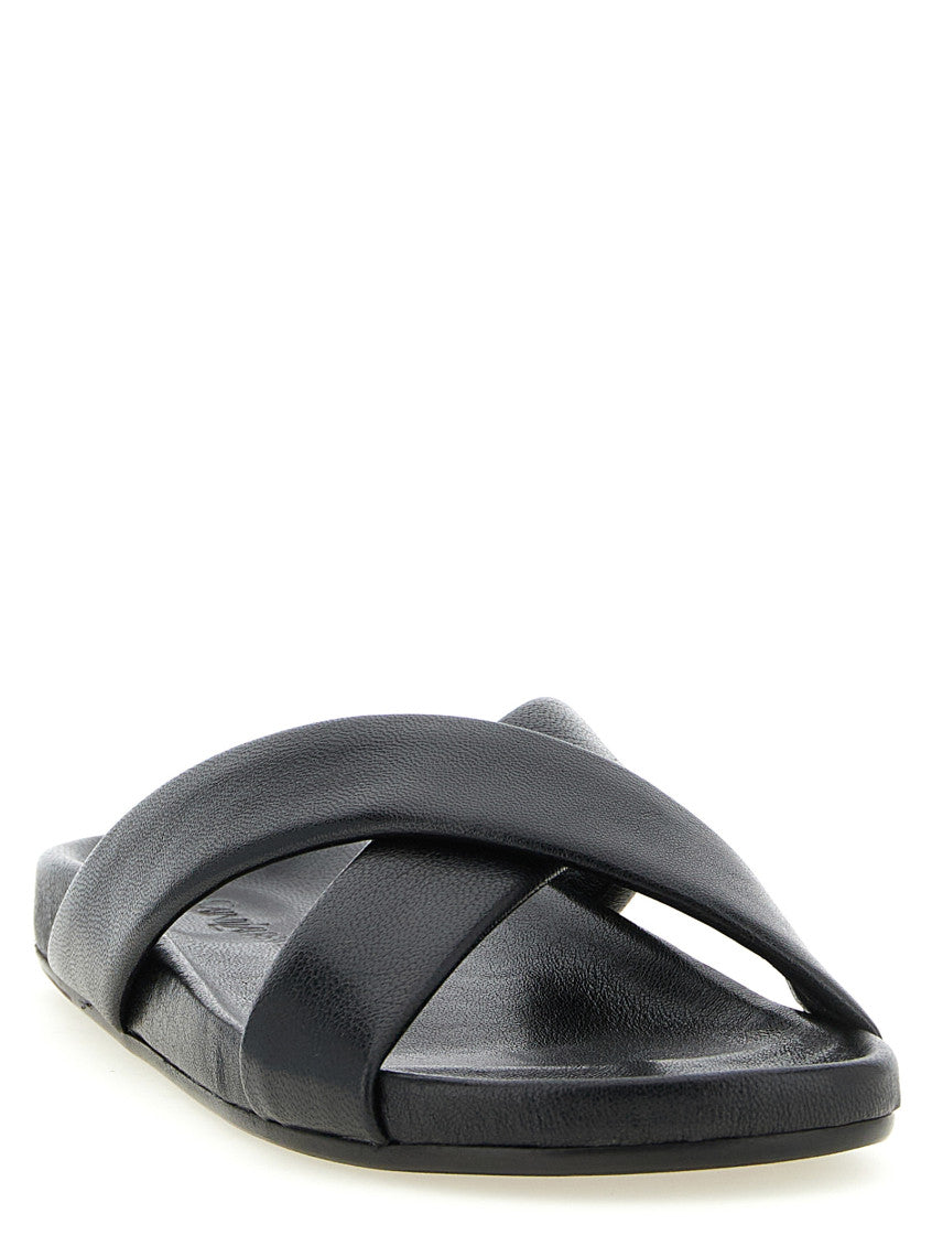 Black Slip On Slides 2