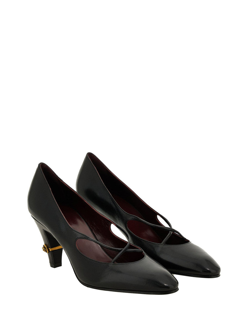Black Solid Pumps 2