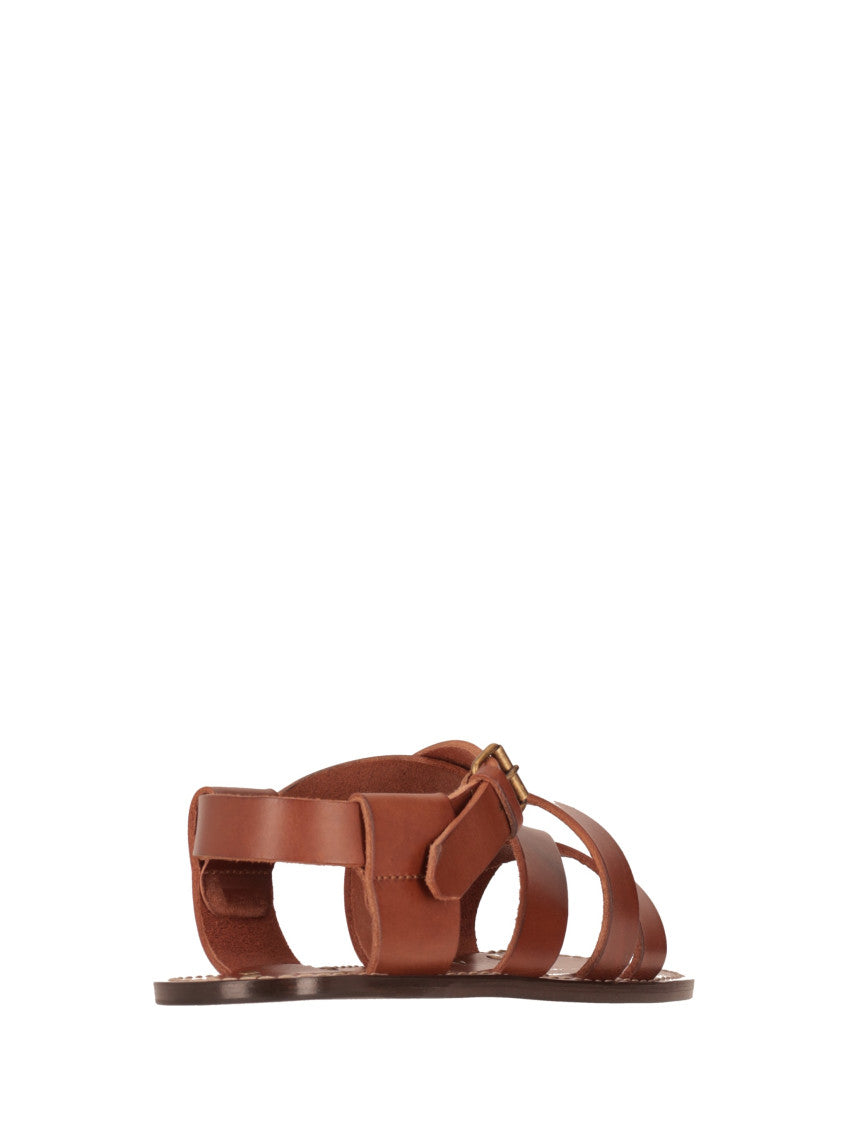Brown Leather Sandals 5