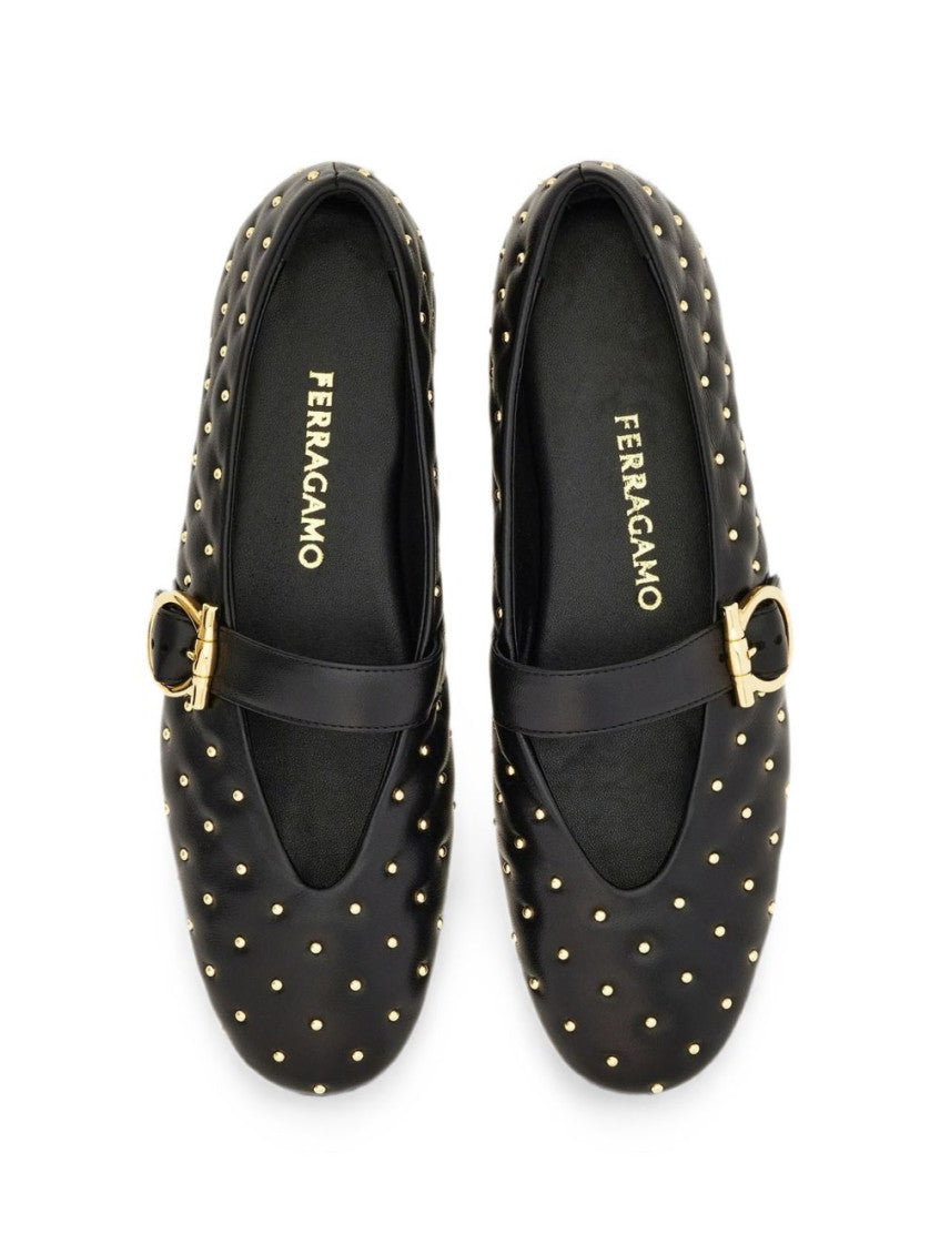 Black Leather Ballet Flats 3