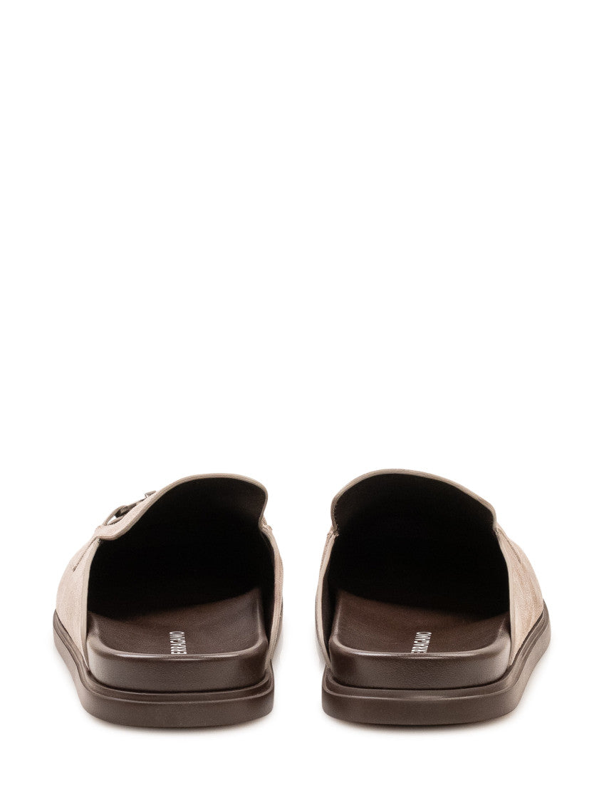 Beige Slip On Slides 3