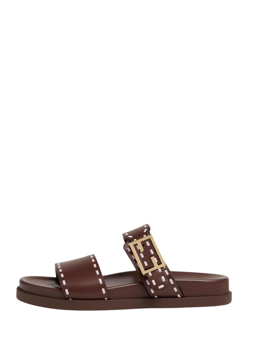Brown Embellished Slides 2
