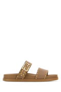 Camel Studded Feel Slides 1