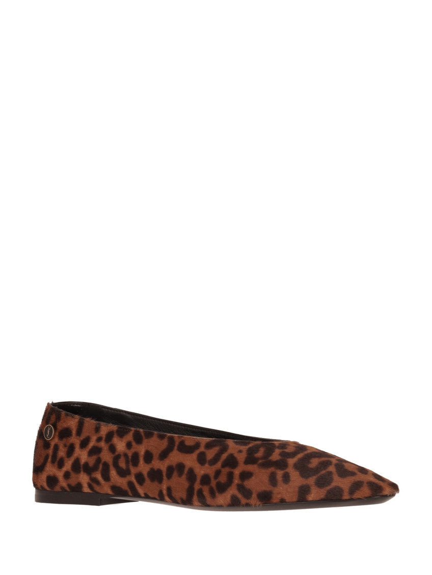 Brown Animal Print Ballet Flats 2