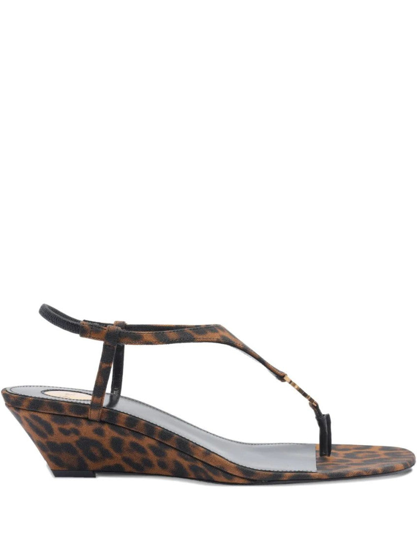 Brown Animal Print Sandals 2