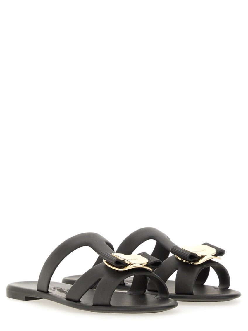 Black Solid New Vara Sandals 2