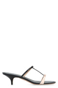 Black Color Block Mini Heels 1