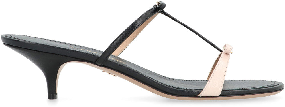 Black Color Block Mini Heels 2
