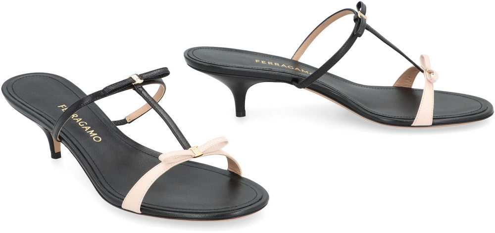 Black Color Block Mini Heels 3
