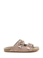Beige Check Sandals 1