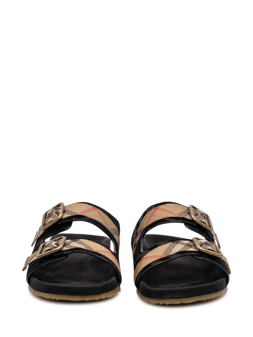 Black Check Sandals 2