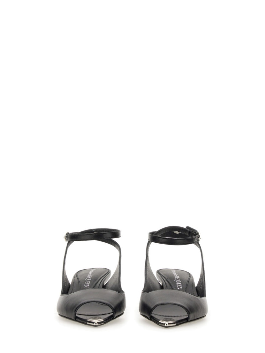 Black Solid Punk Sandals 2
