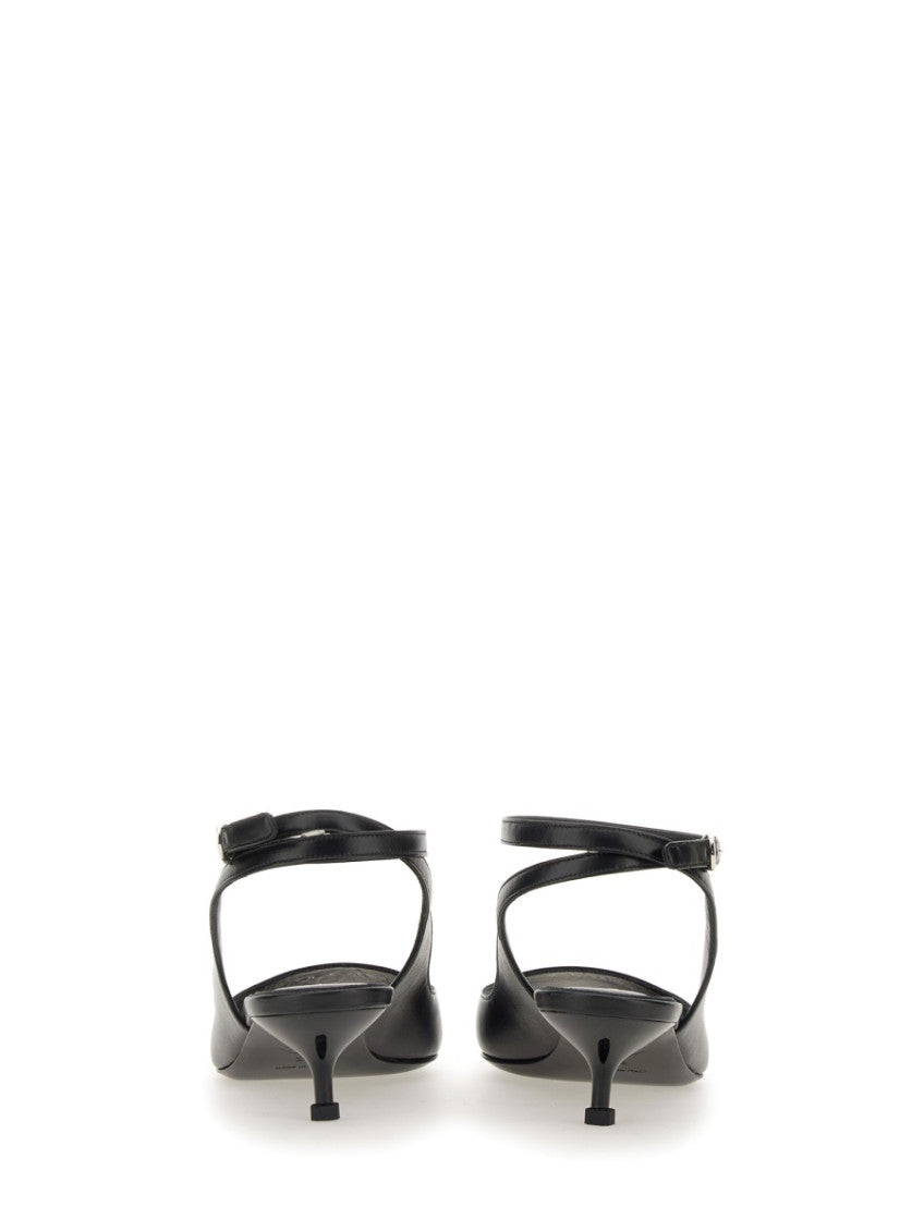 Black Solid Punk Sandals 3