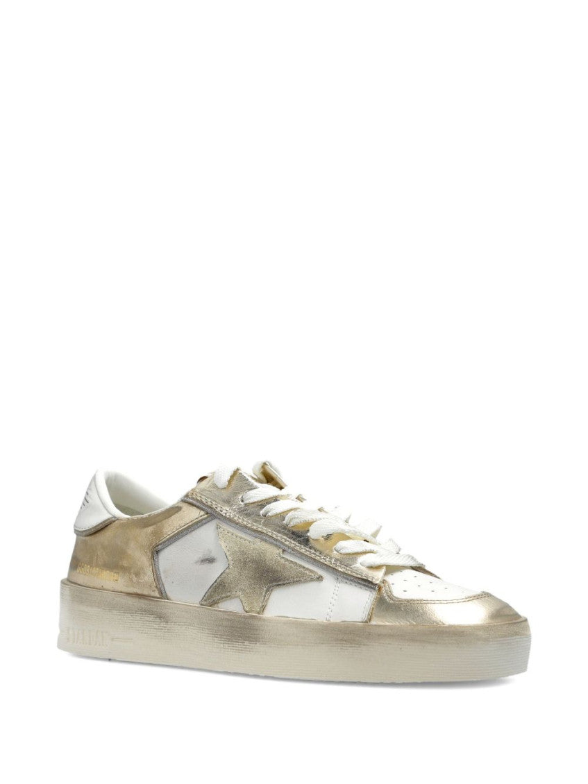 Golden Leather Sneakers 2