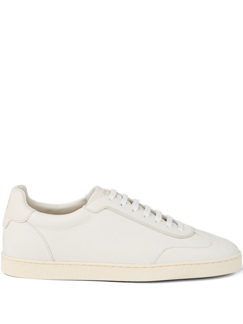 White Leather Sneakers 1