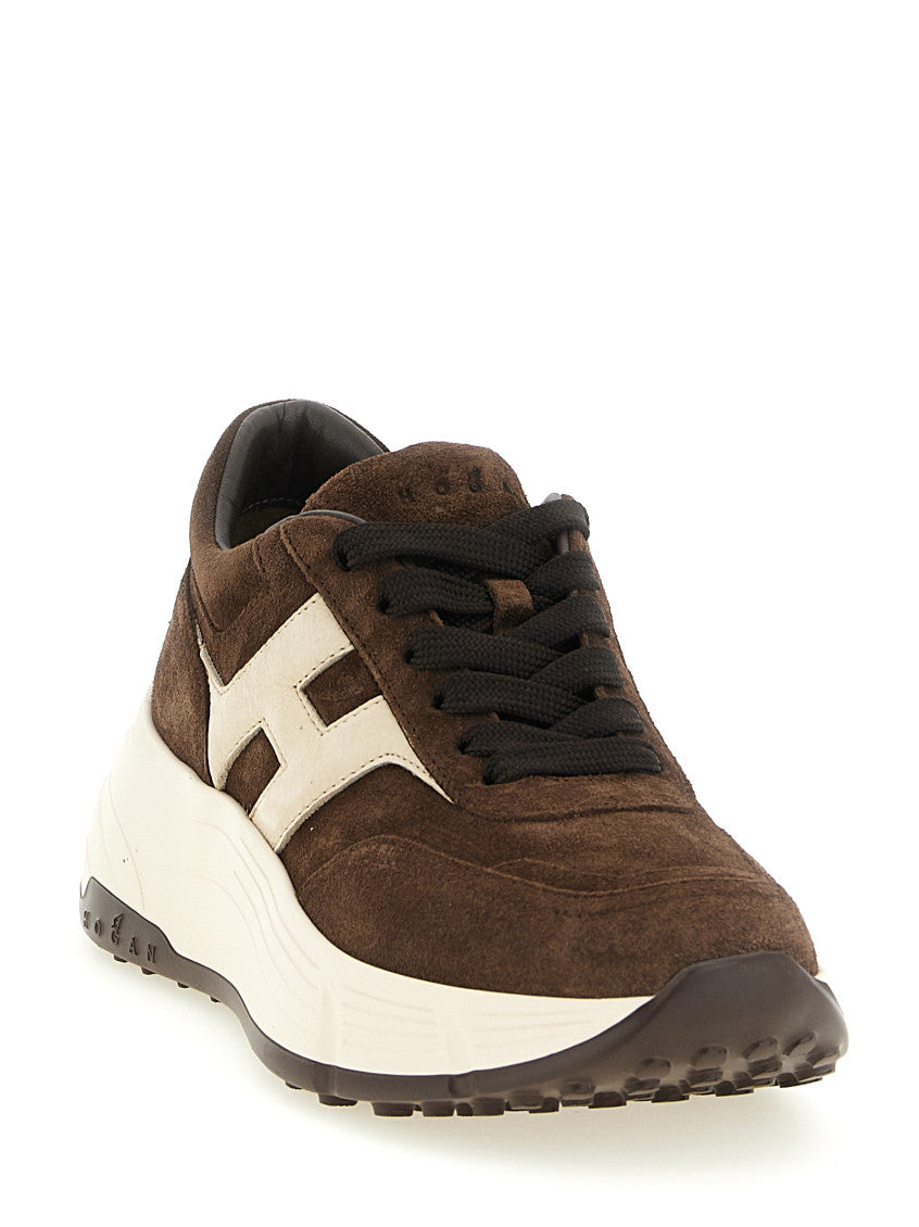 Dark Brown Lace Up Sneakers 2