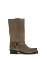 Beige Suede Boots 1