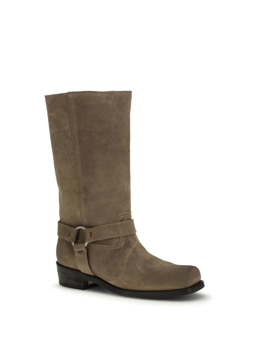 Beige Suede Boots 2