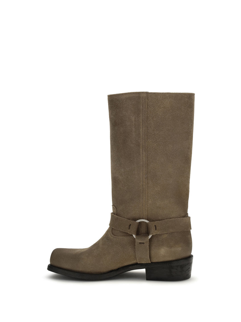 Beige Suede Boots 3