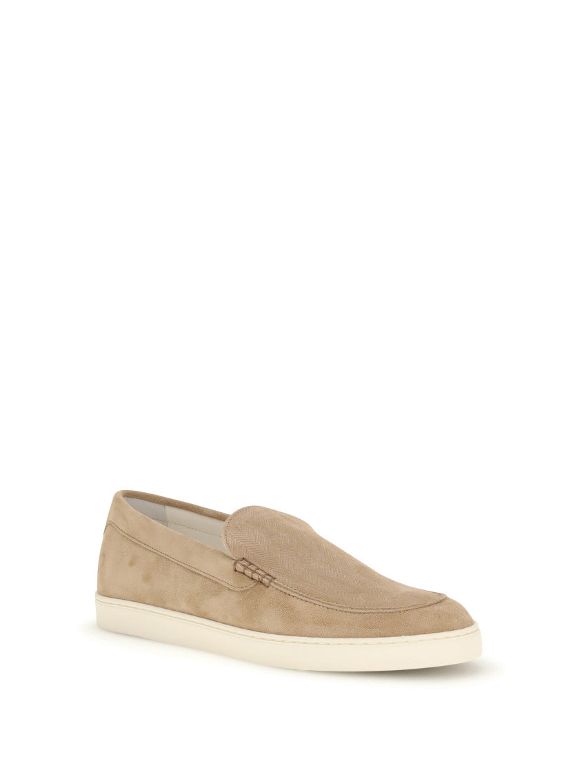 Beige Suede Loafers 2