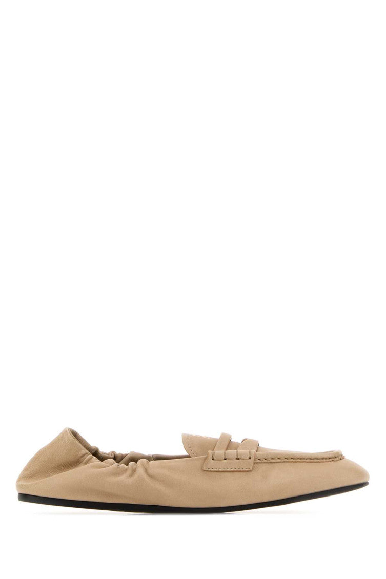 Beige Suede Loafers 1