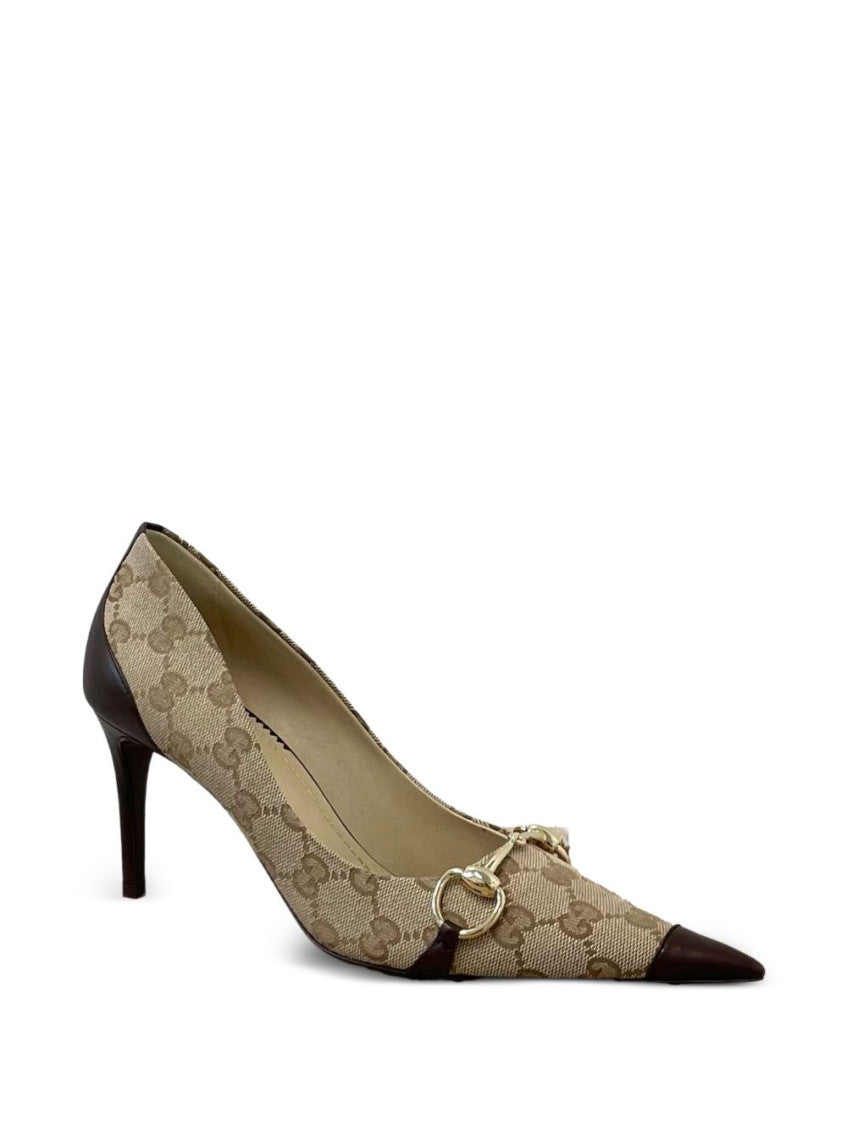 Beige Logo Pumps 1