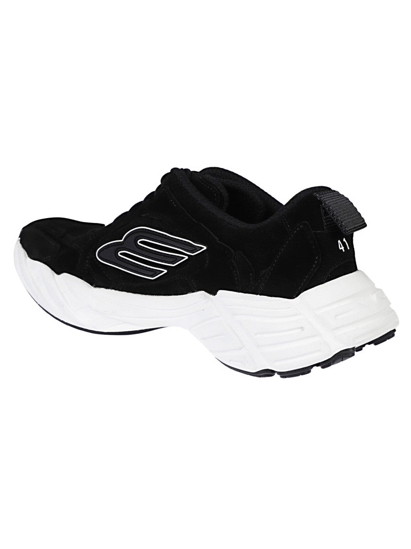 BlackWhite Logo Sneakers 3