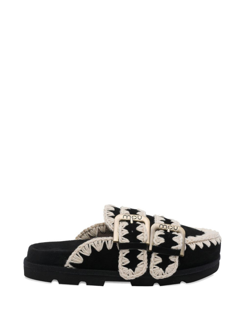 Black Braided Mules 1